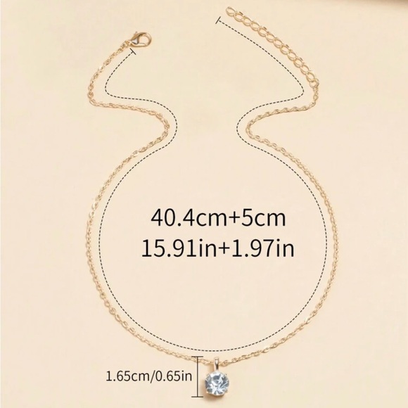 ⚠️Clearance Elegant Gold Necklace with Silver Pendant - Picture 6 of 6